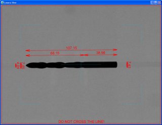 The software recognizes length of different parts of measured drills