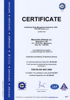 ISO 9001:2001 Certificate