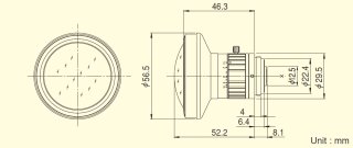 Objektiv Fujinon FE185C057HA-1 - schematický nákres Objektiv Fujinon FE185C057HA-1 - schematický nákres