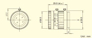 Objektiv Fujinon HF16HA-1B - schematick nkres