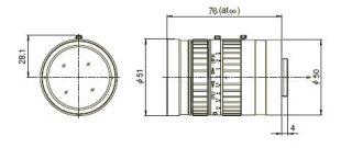Objektiv Fujinon CF75HA-1 - schematick nkres