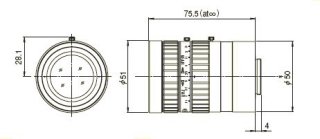 Objektiv Fujinon HF25SA-1 - schematick nkres