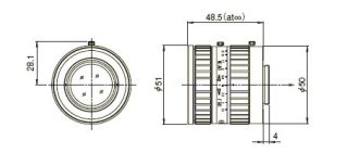 Objektiv Fujinon HF35SA-1 - schematick nkres