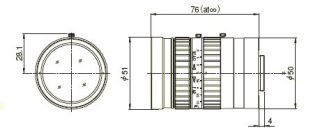 Objektiv Fujinon HF75SA-1 - schematick nkres