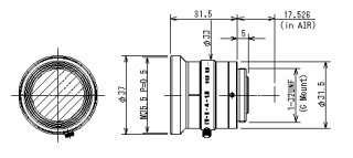 Objektiv Tamron 22HA - schematick nkres