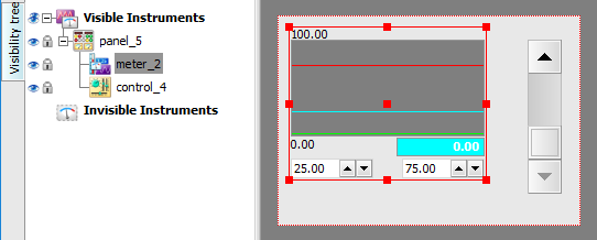 Instruments meter and control registered in the instrument panel