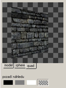Nhled ukazuje nastaven vzhled materil vetn ppadnho pouit shader